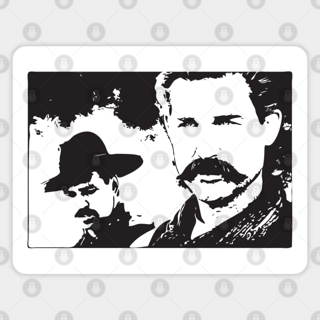 Tombstone Heroes - Movies - Doc Holiday - 90s - Westerns - USA Sticker by Forgotten Flicks